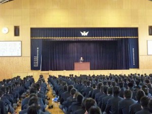 始業式のようすです。