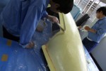 サーフェーサーに樹脂を塗布