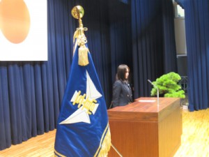 卒業生を代表して旧生徒会長から謝辞