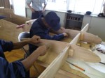 孔あけ作業